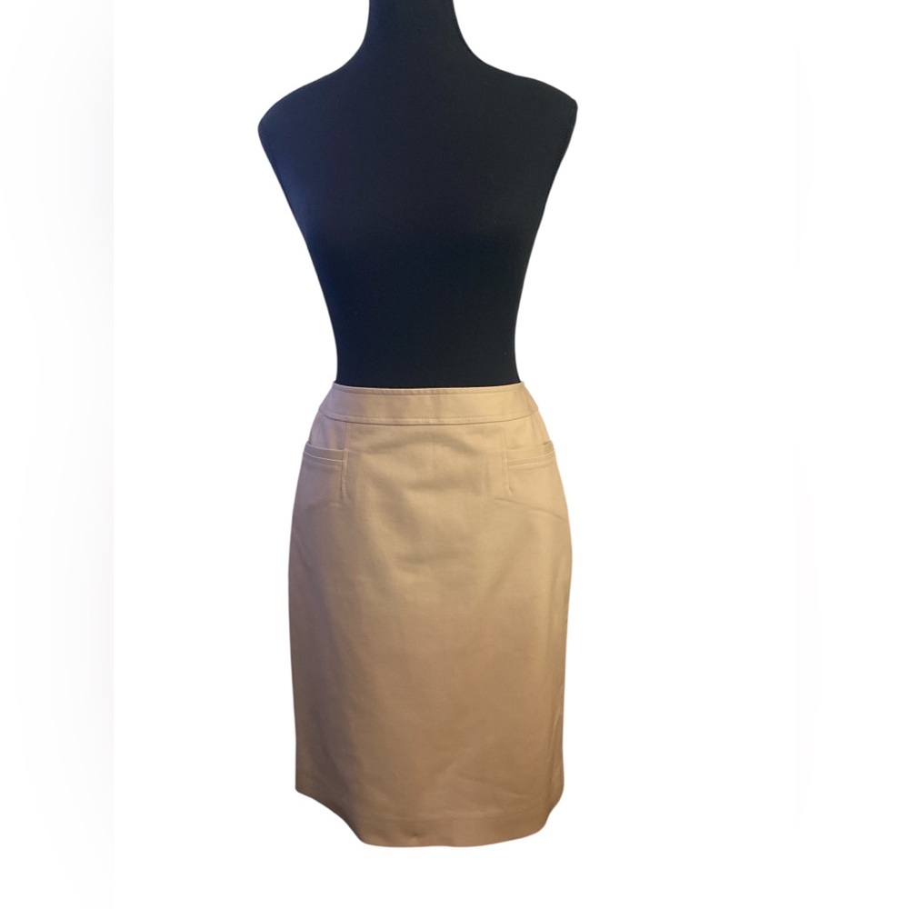 Halogen Tan Pencil Skirt Knee-Length Work 6 EUC